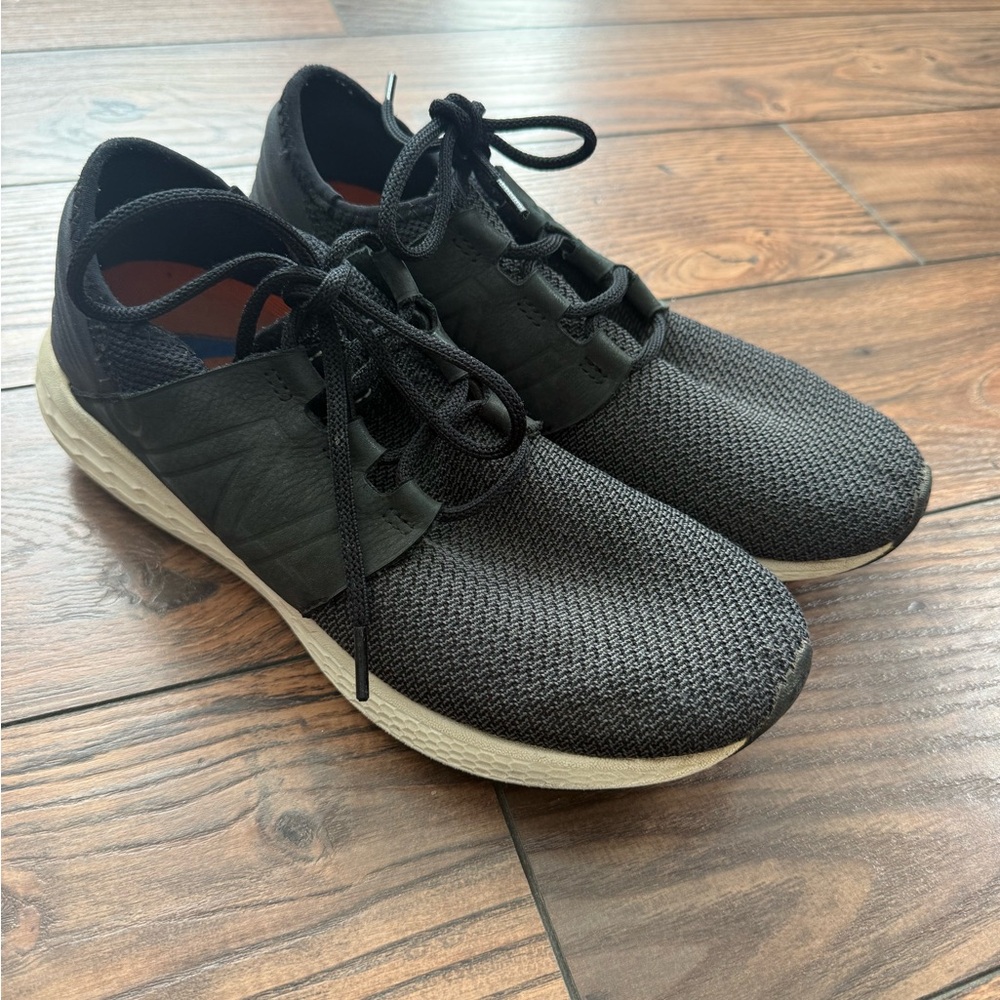 New Balance Black Knit Lace-Up Women's Athletic Sneakers
